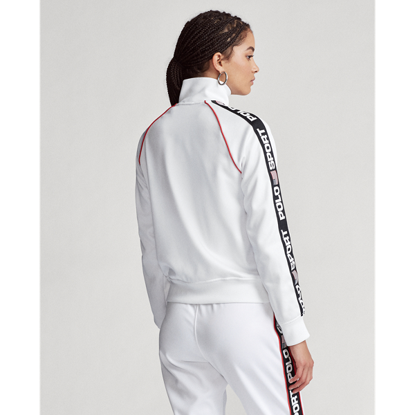 White Fleece Track Jacket Polo Ralph Lauren 4