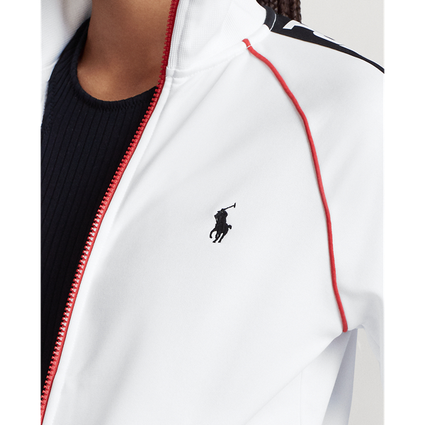 White Fleece Track Jacket Polo Ralph Lauren 5