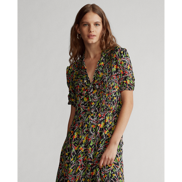 Multicolour Floral Floral Short-Sleeve Dress Polo Ralph Lauren 3