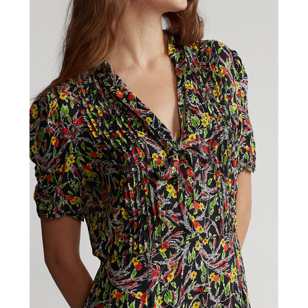 Multicolour Floral Floral Short-Sleeve Dress Polo Ralph Lauren 5