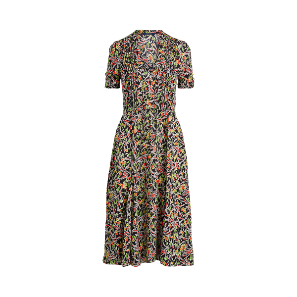Floral Short-Sleeve Dress