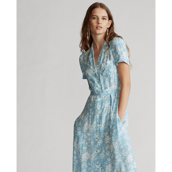 Blooming Bouquet Floral Crepe Midi Dress Polo Ralph Lauren 4