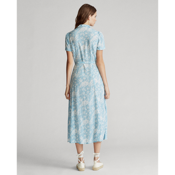 Blooming Bouquet Floral Crepe Midi Dress Polo Ralph Lauren 5