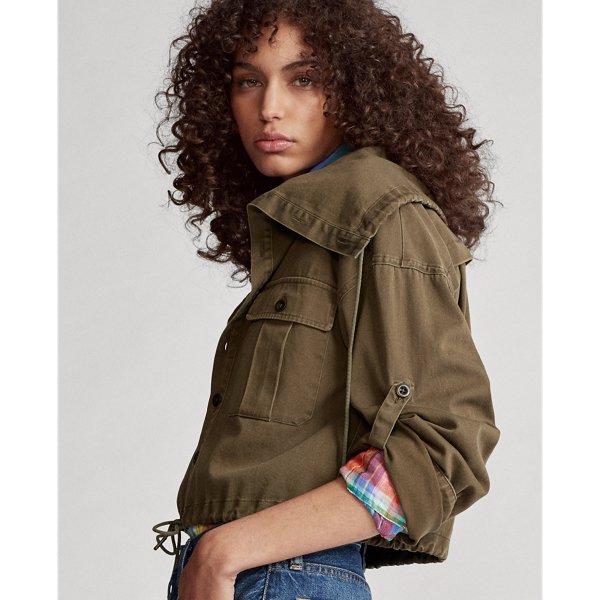 Canopy Olive Drawcord Cotton Twill Jacket Polo Ralph Lauren 6