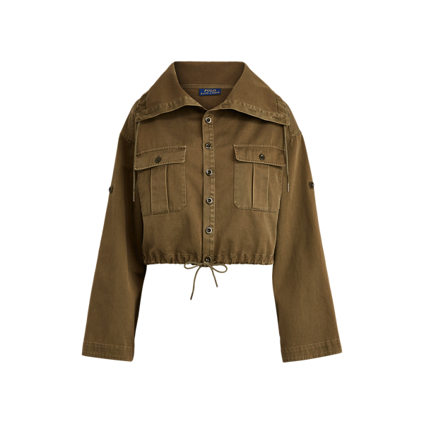 Drawcord Cotton Twill Jacket Polo Ralph Lauren em 1