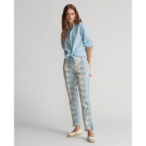 Powder Blue Linen Button-Down Shirt Polo Ralph Lauren 3