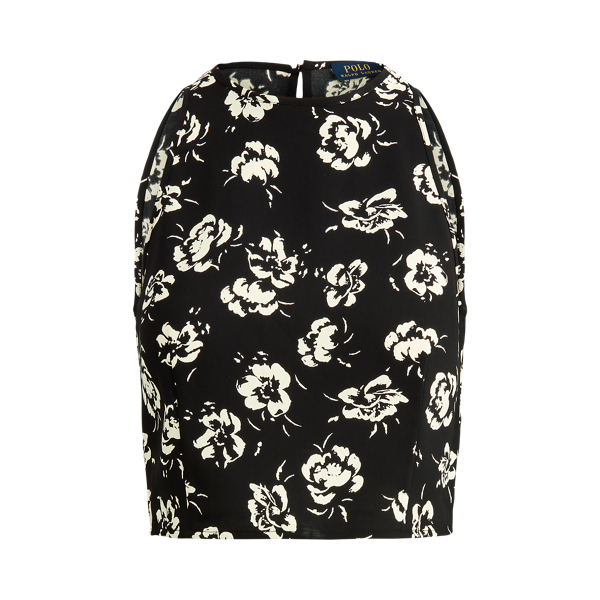 Rose-Print Satin Halter Top Polo Ralph Lauren 1