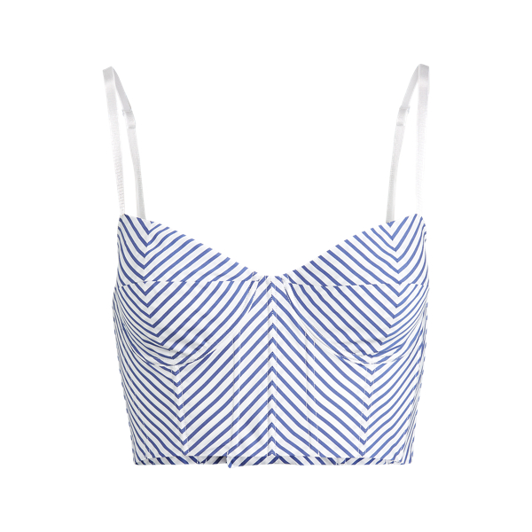 Striped Cotton Cropped Top Polo Ralph Lauren 1