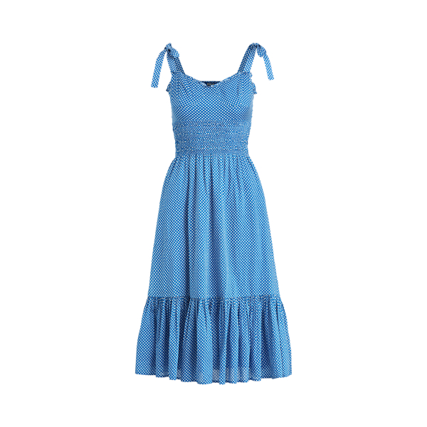 Mini Blue Star Print Star-Print Cotton Dress Polo Ralph Lauren 2