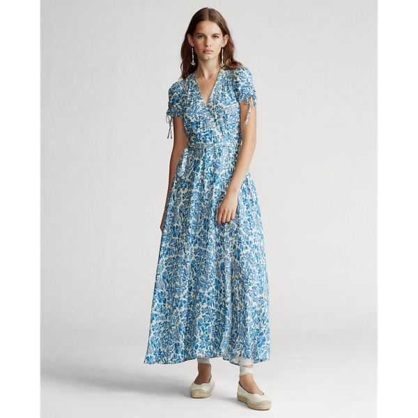 Polo ralph lauren floral crepe wrap dress on sale