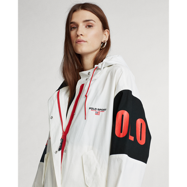 Ceramic White/Polo Black Cotton Hooded Jacket Polo Ralph Lauren 8