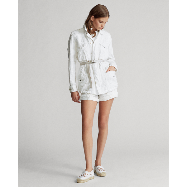 White Eyelet Linen Jacket Polo Ralph Lauren 4