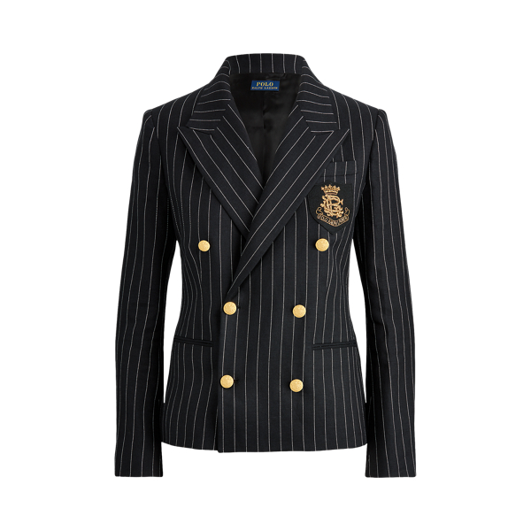 Pinstripe Linen-Blend Blazer Polo Ralph Lauren 1