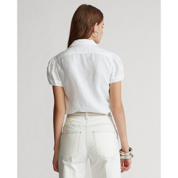 ラルフ・ローレン Lauren Ralph Lauren Petite Linen Short-Sleeve Shirt レディース シャツ トップス Women's Lauren Ralph Lauren Petite Linen Short-Sleeve Shirt