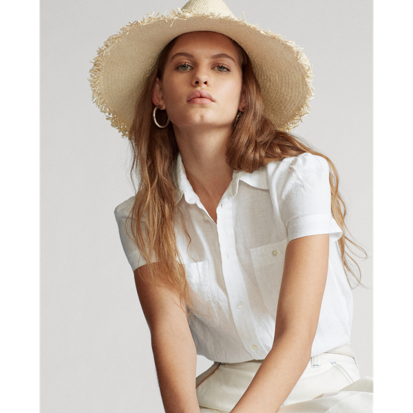 Linen Short-Sleeve Shirt for Women | Ralph Lauren® CO