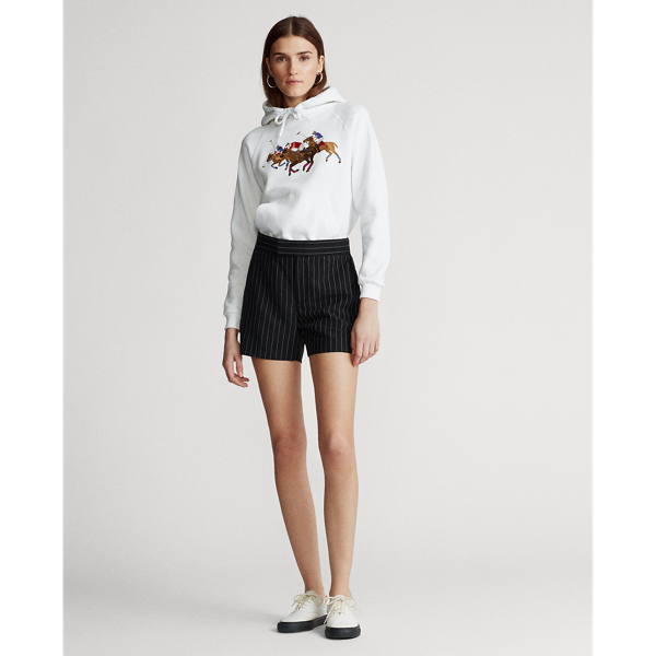 Sudadera con capucha de felpa bordada Polo Ralph Lauren en Blanco 3
