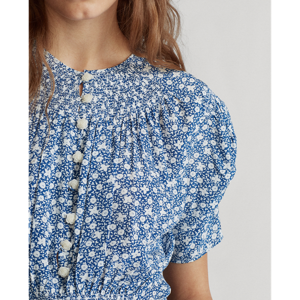Floral Crepe Peplum Blouse Polo Ralph Lauren 5