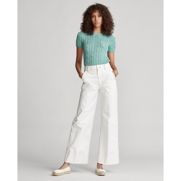 Deep Seafoam Cable Short-Sleeve Jumper Polo Ralph Lauren 3