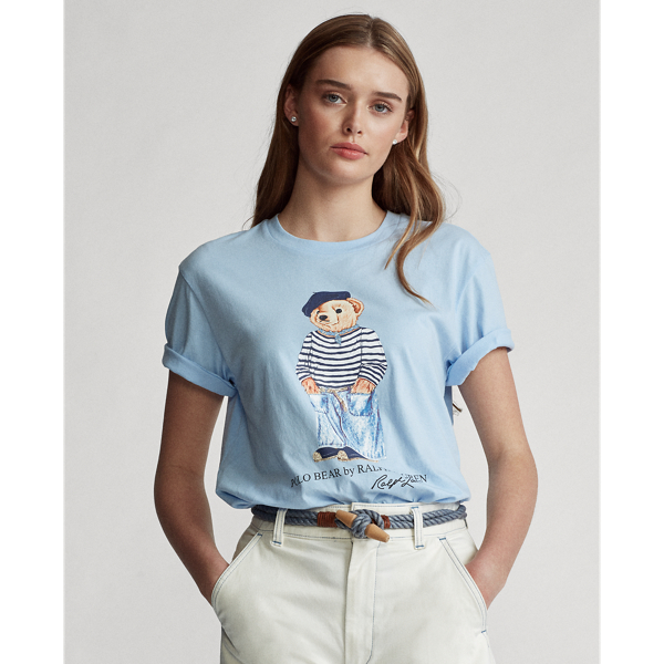 Office Blue Polo Bear Crewneck Tee Polo Ralph Lauren 1
