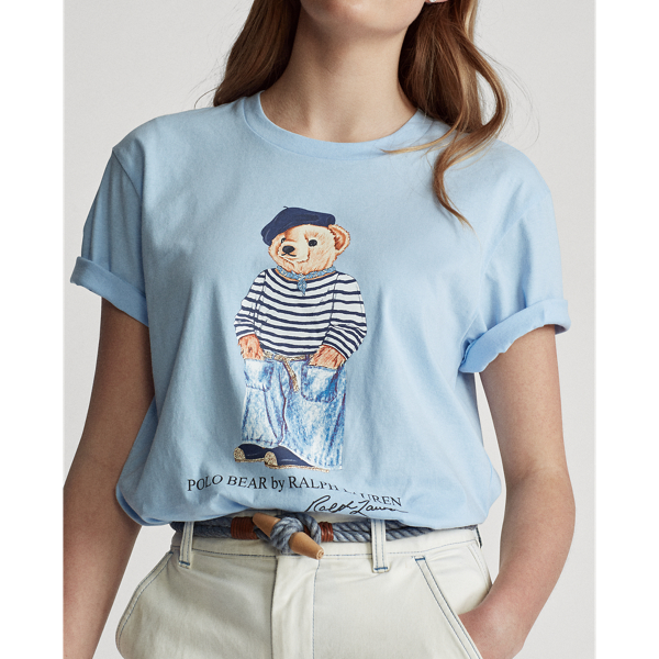 Office Blue Polo Bear Crewneck Tee Polo Ralph Lauren 5