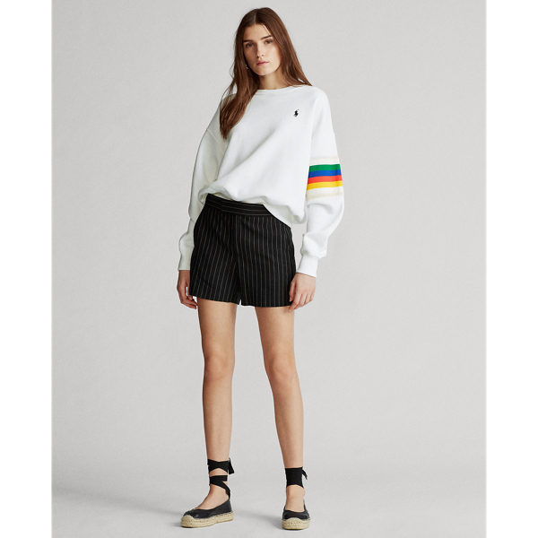 White Rainbow-Trim Fleece Sweatshirt Polo Ralph Lauren 3