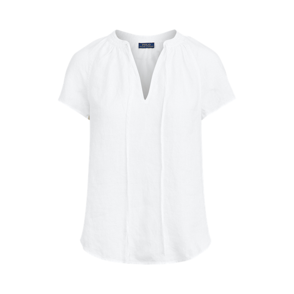 Linen Tie-Neck Blouse Polo Ralph Lauren 1