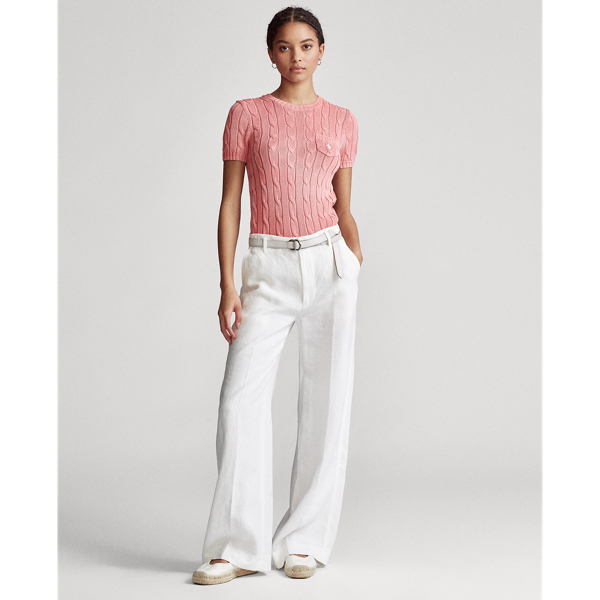 Cottage Rose Cable Short-Sleeve Jumper Polo Ralph Lauren 3