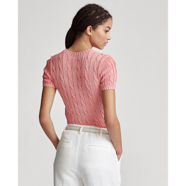 Cottage Rose Cable Short-Sleeve Jumper Polo Ralph Lauren 4