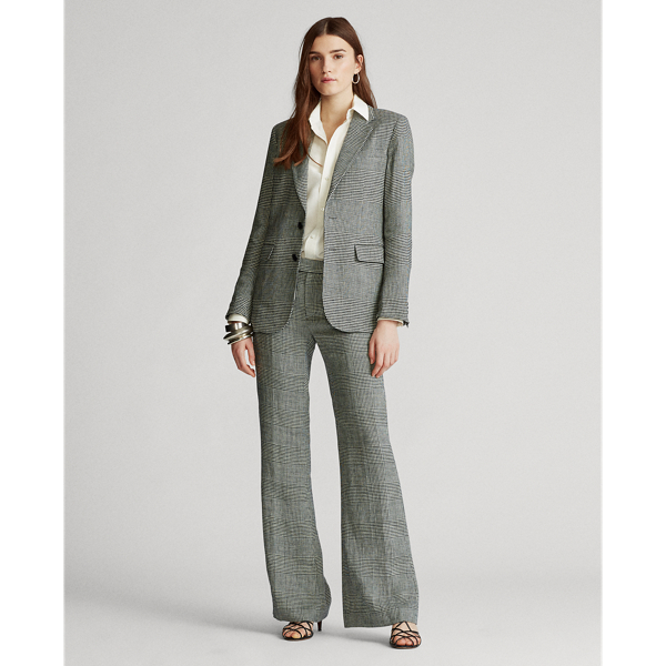 Cream/Black Glen Plaid Glen Plaid Linen Blazer Polo Ralph Lauren 4