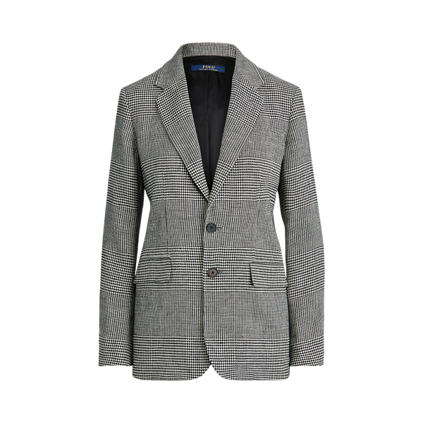 Cream/Black Glen Plaid Glen Plaid Linen Blazer Polo Ralph Lauren 2