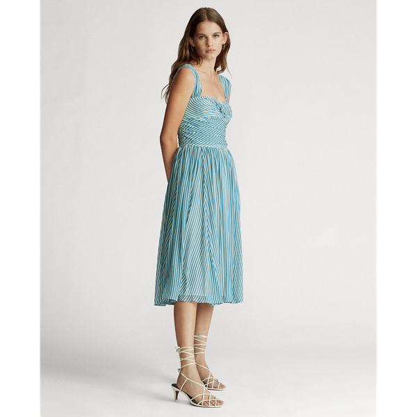 Striped Fit-and-Flare Dress