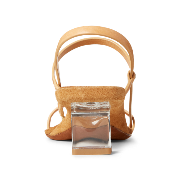 Natural Leather Block-Heel Sandal Polo Ralph Lauren 3