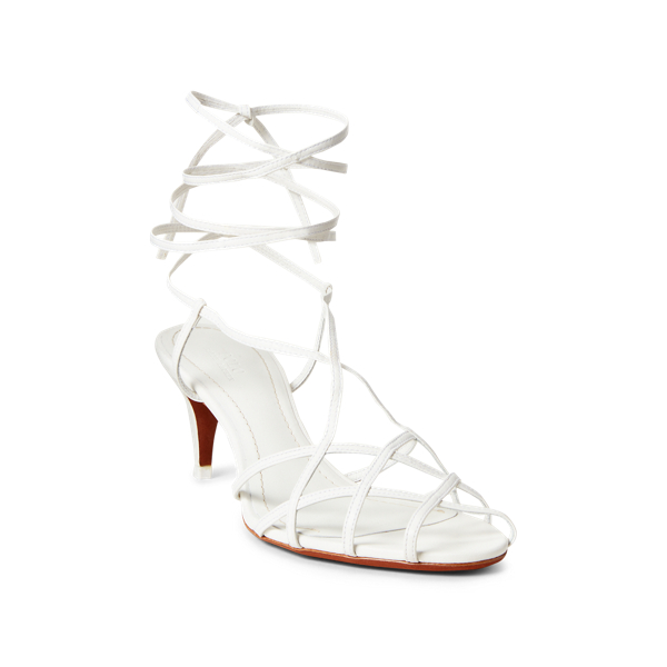 White Deana Leather Sandal Polo Ralph Lauren 2