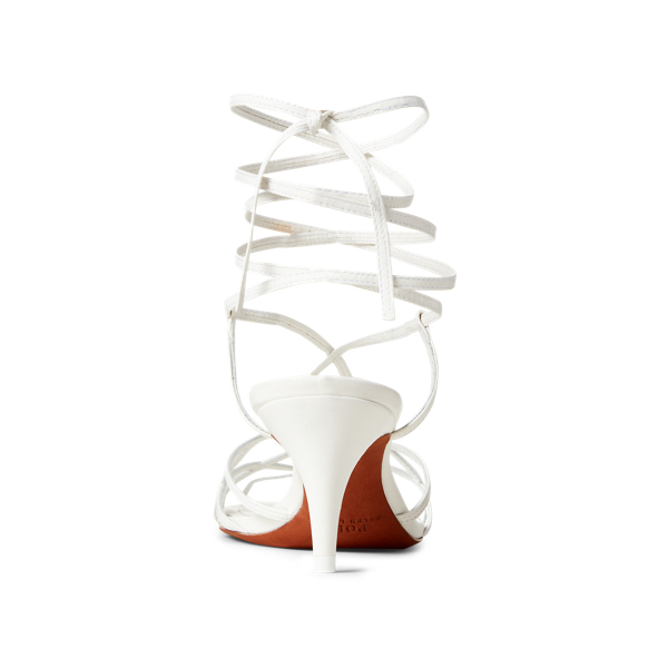 White Deana Leather Sandal Polo Ralph Lauren 3
