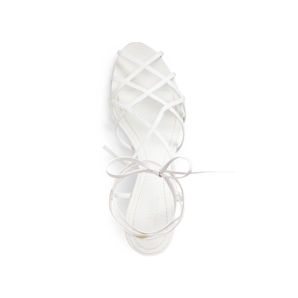 White Deana Leather Sandal Polo Ralph Lauren 4