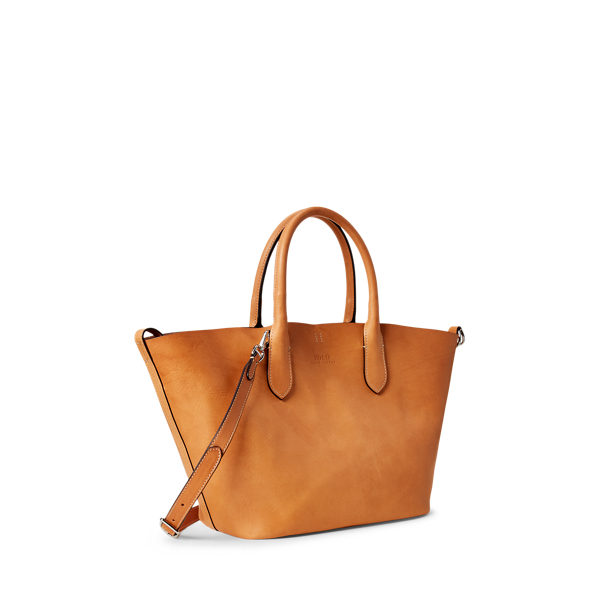 Natural Leather Medium Bellport Tote Polo Ralph Lauren 3