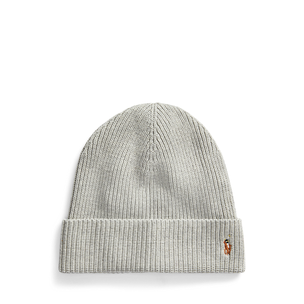 Pony Rib-Knit Cotton Hat