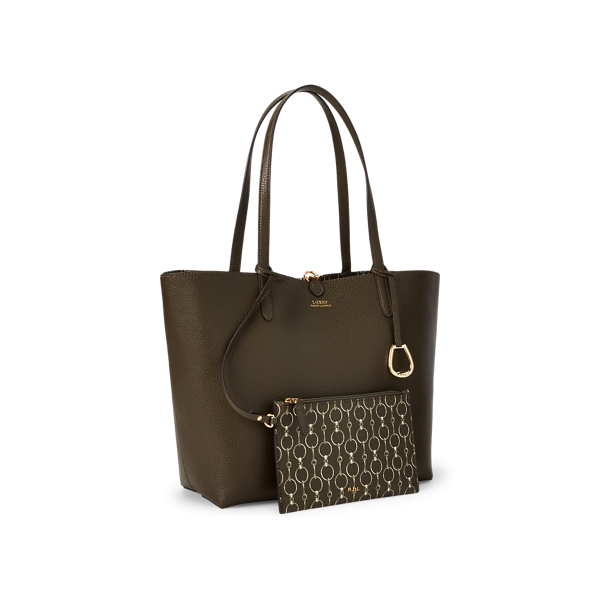 Olive Faux-Leather Reversible Tote Lauren 2