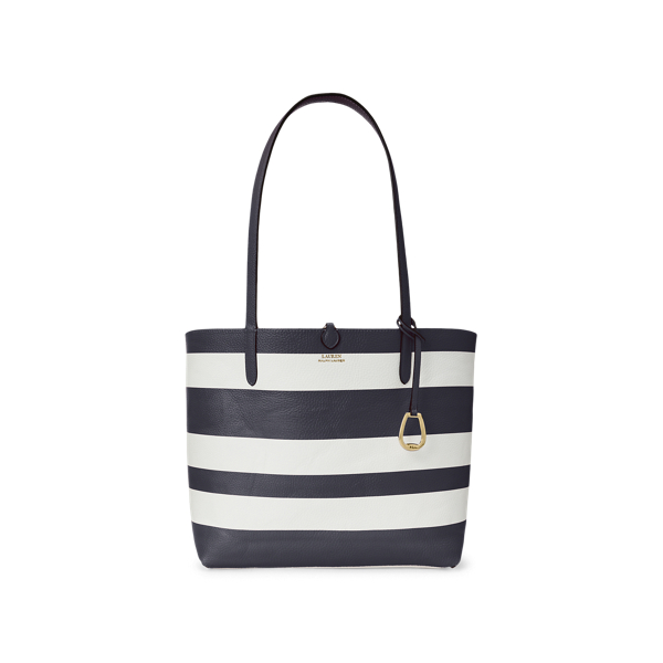 Lauren Navy Faux-Leather Reversible Tote Lauren 4