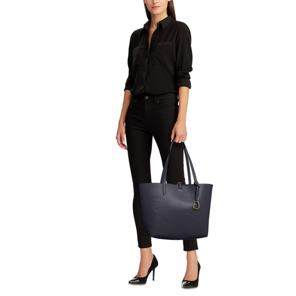Lauren Navy Faux-Leather Reversible Tote Lauren 7