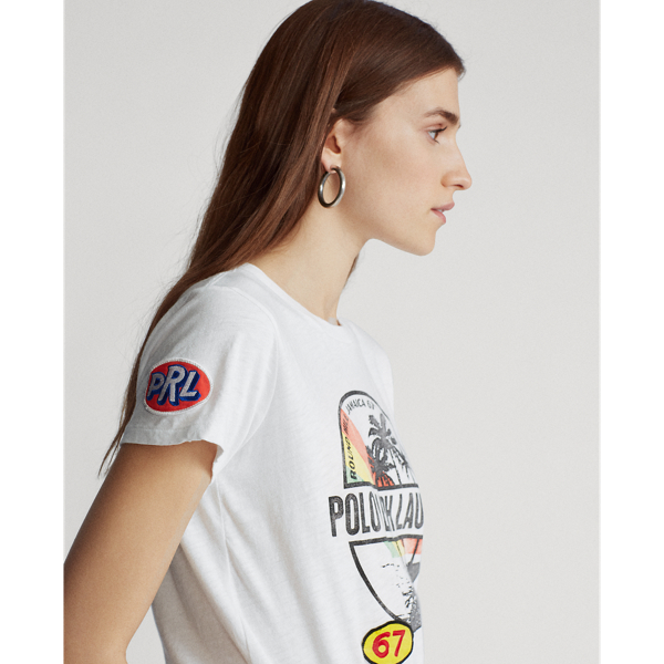 White Graphic Short-Sleeve Tee Polo Ralph Lauren 5