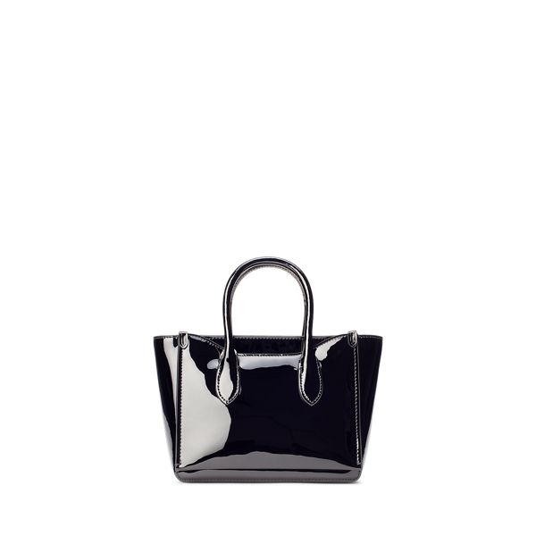 Black Leather Mini Sloane Satchel Polo Ralph Lauren 3