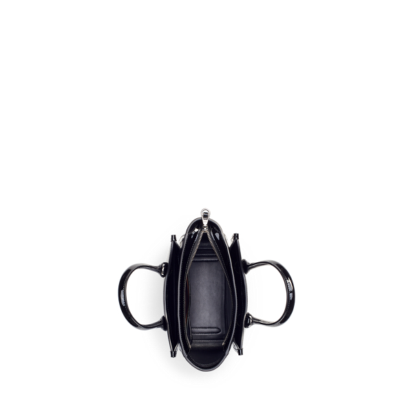 Black Leather Mini Sloane Satchel Polo Ralph Lauren 4