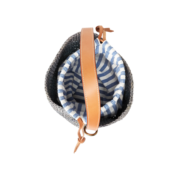 Chambray Raffia Mini Bucket Bag Polo Ralph Lauren 4