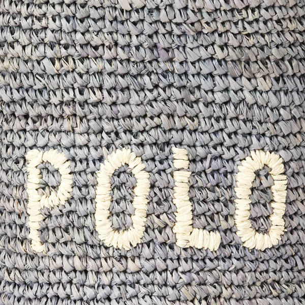 Chambray Raffia Mini Bucket Bag Polo Ralph Lauren 5