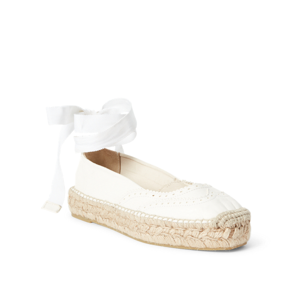 White Leather Espadrille Polo Ralph Lauren 2