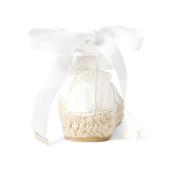 White Leather Espadrille Polo Ralph Lauren 3