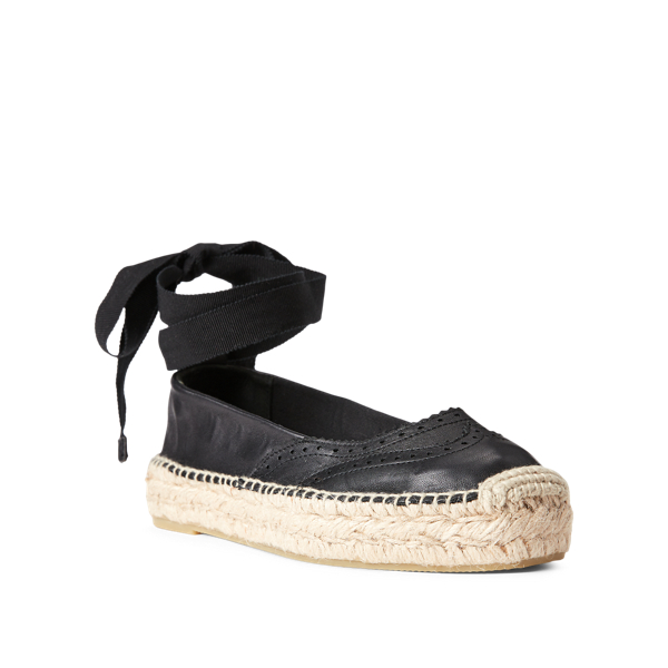 Black Leather Espadrille Polo Ralph Lauren 2
