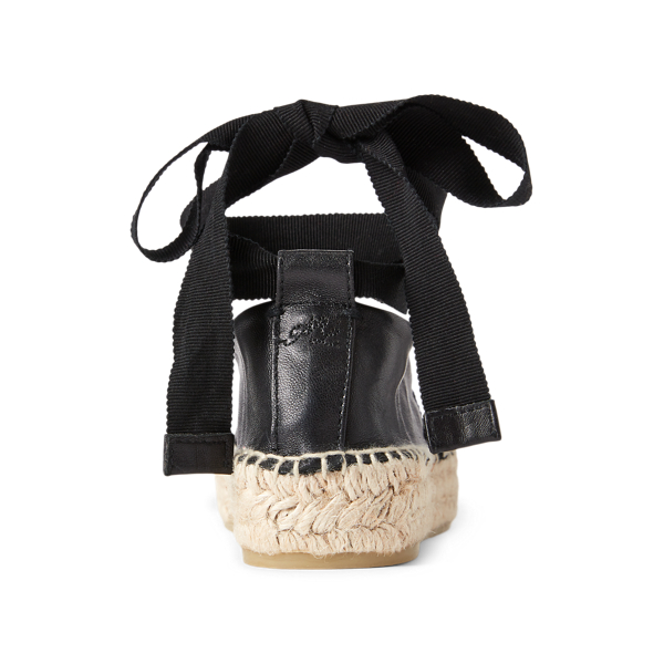 Black Leather Espadrille Polo Ralph Lauren 3