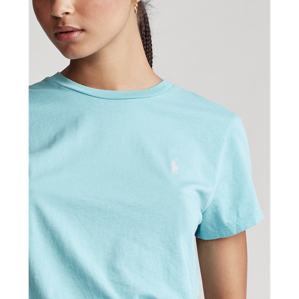 Deep Seafoam Cotton Jersey Crewneck Tee Polo Ralph Lauren 5